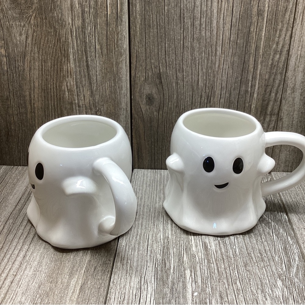 Stoneware Halloween 2021 Ghost Mug Set of 2 Threshold Target 10oz New Boo Cups - Picture 8 of 13